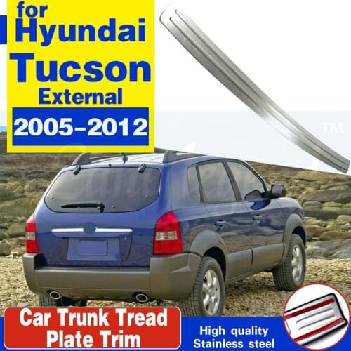 Stainless steel Rear bumper Protector Sill rear Guard board for Hyundai Tucson 2005 2006 2007 2008 2009 2010 2011 2012