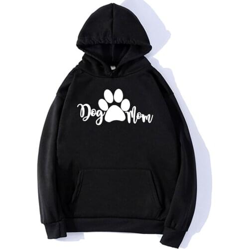 Dog Mom Letter Printed Oversize Hoodies Sweatshirt Women Fashion Pullover Female Autumn Tracksuit Hoody Funny Graphic Streetwear