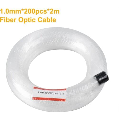1.0mm*200PCS*2M Plastic End Glow Optical Fiber Wire For DIY Bedroom Starry Sky Effect Automobile Ceiling Decoration