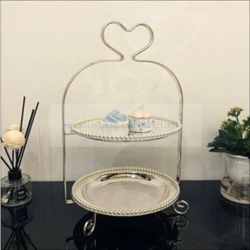 1PCS European new creative double afternoon tea snack rack multi-layer cake tray baking West Point dessert rack