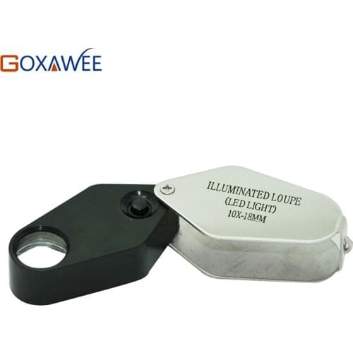 1pcs Mini 20x21mm Illuminated loupe Jewelers Eye Loupe Magnifier Magnifying Glass Jewelry Diamond Tool with LED light