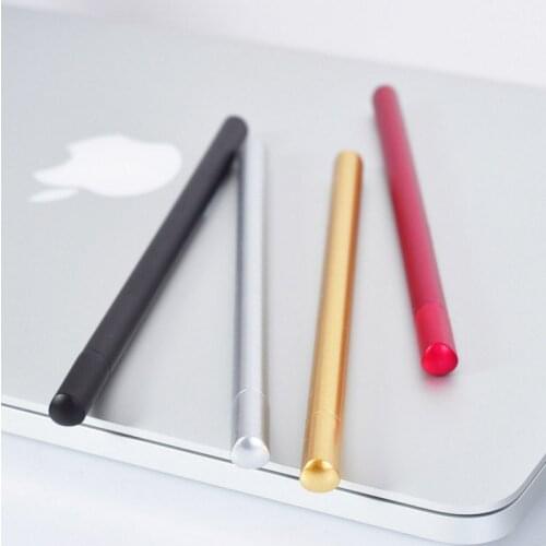 1pcs Simple Creative Metallic Triangle Pole Neutral Pen Black Red Signature Pen Pen