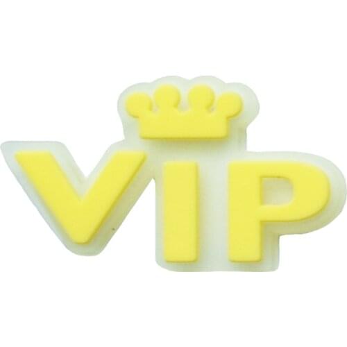 10 pcs Glint Shoes Decorations Kids Girls Neon Sandal Ornaments Kiss VIP Thumds Up Love You Hi Yes Miss You OK Cheer Up Love
