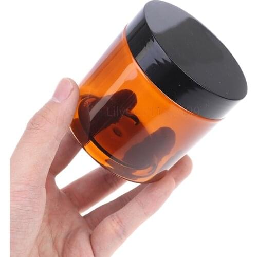 200ml Amber Brown PET Plastic Bottle Cosmetic Face Cream Bottles Lip Balm Sample Container Jar