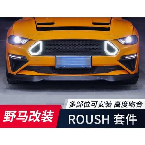 2021 Suitable For Ford 18-20 Special Roush Appearance Kit Mustang Rear Lip Wind Knife Triangle Front Bar Decoration