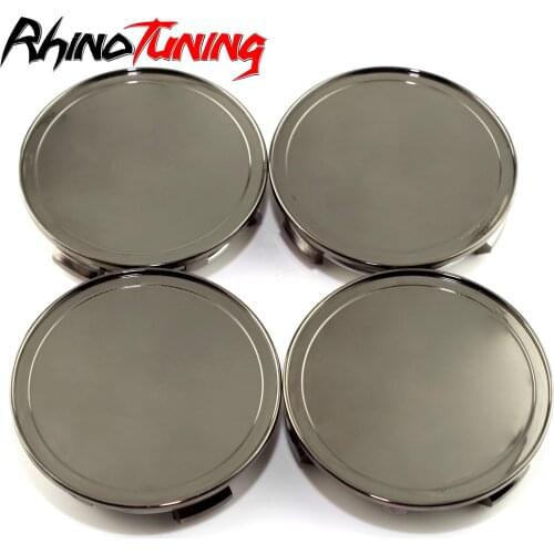 4pcs 75mm Hubcaps For #610C 6010K74 #2204000125 Cap Chrome Black ABS Material Car Wheel Center Hub Caps Automotive Goods