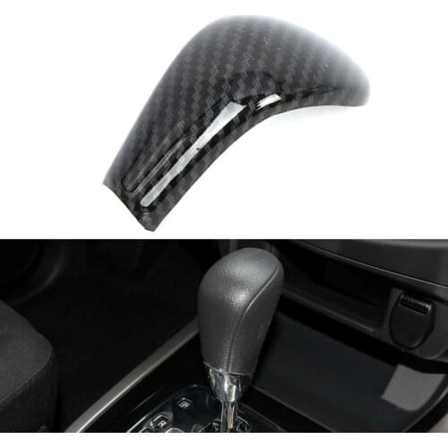 Carbon Look Chrome For Nissan Navara NP300 2019 2020 Gear Shift Konb Decorative Cover Stickers