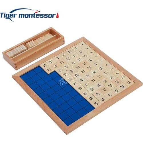 Montessori Wooden Mathematics Materials Hundred Board Toys