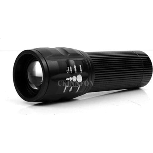 DHL 400PCS Q5 2000 Lumens Lanterna Waterproof Mini Black LED Flashlight 3 Modes Zoomable Tactical Torch Light
