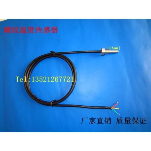 DS18b20 Fixed M10 Thread Temperature Sensor Waterproof Probe Length 15mm