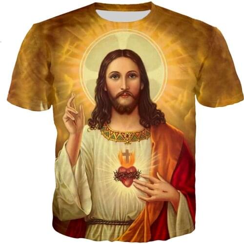 Jesus Beach Men/women New Fashion Cool 3D Printed T-shirts Casual Style Tshirt Streetwear Tops