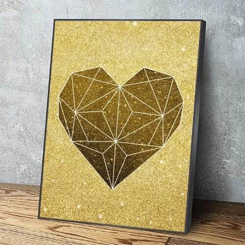 Canvas Painting Hd Printed Yellow Diamond Love Home Stars Beautiful Decoration Pictures Poster Wall Art For Living Room Artwork
