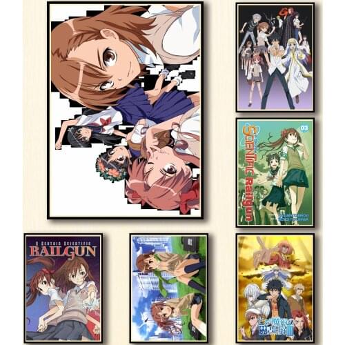 Anime A Certain Scientific Railgun Canvas Painting Wall Art Prints Posters Room Decor Pictures for Bedroom Home Decoration