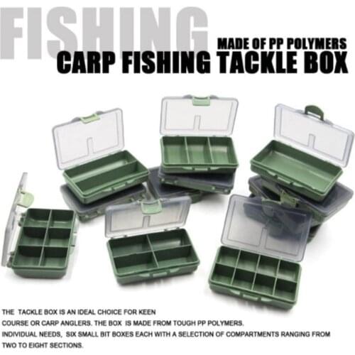 1-8 Compartments Storage Box Carp Fishing Tackle Boxes System Fishing Bait Boxes 105*65*24mm Fishing Equipment Tackle Tools