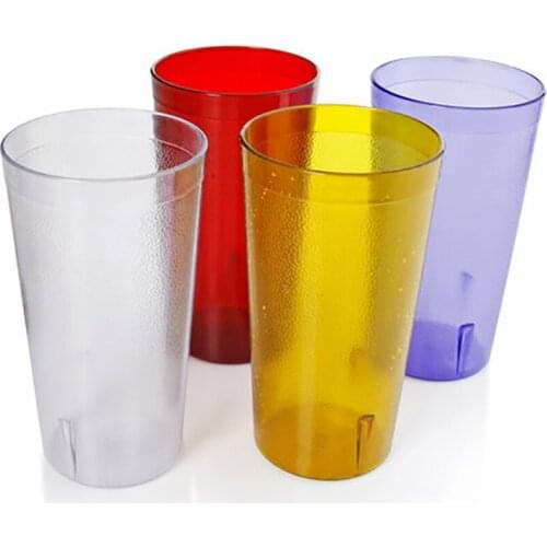 Reusable Water Drinking Cup Food Grade Plastic Mug High Temperature Resistant Nontoxic Drinkware Single-layer Plastic Water Cup