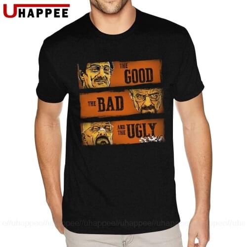 Vintage Graphic The Good The Breaking Bad And The Ugly Shirts Mens XXXL Short Sleeves Black Crew Tees Shirts