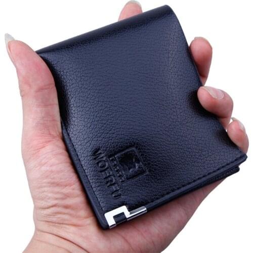 New Casual Mens Wallet Short Vertical Locomotive British Fashion Casual Multi-Function Card Bag Large-Capacity Coin Purse