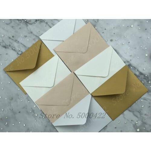 50pcs RSVP Card Envelopes Rectangle 95X130mm Wedding Gift Card Colorful Envelope Set use to loaded Greeting Invitation Cards