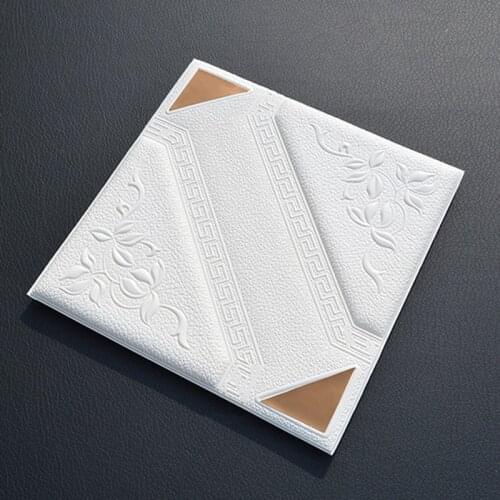 PE Foam 3D Leather Carving Wall Sticker 30*30cm Soft Case Living Room Bedside TV Background Wall Home Decor Self-adhesive Mural