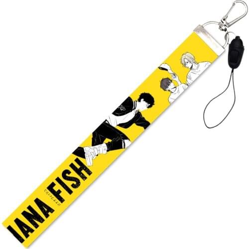 2 Types Mobile Phone Lanyards Japan Comic Anime BANANA FISH Badge Strap Keychain Neck Straps Lanyard Gifts for Cartoon Fans NEW