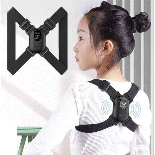 Smart LED Display Posture Correction Belt With Vibration Reminder Adjustable Anti-hunchback Brace Support Belt Posture Corrector