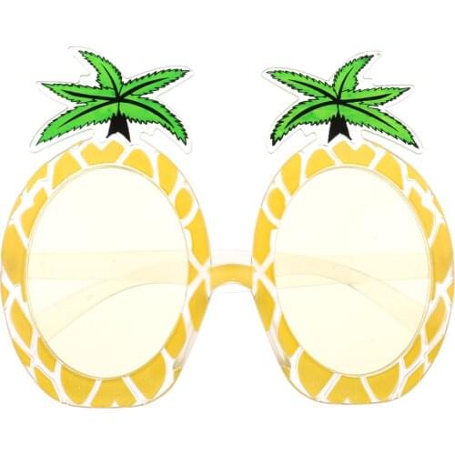 Funny Tropical Pineapple Sunglasses Hawaiian Beach Party Glasses Summer Beach Party Costume Accessories for Laua Tiki Party