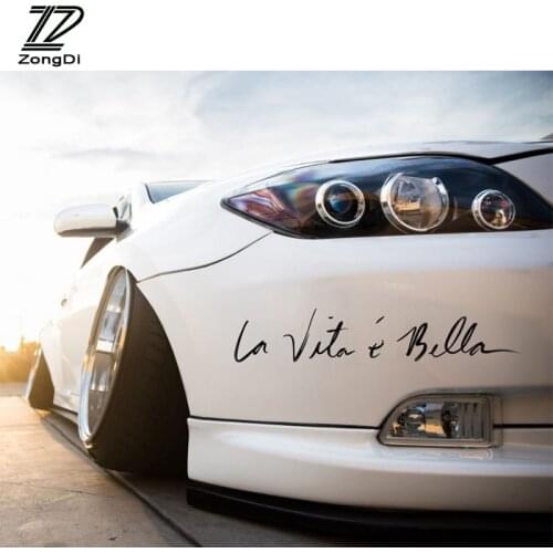 ZD 1Pcs Car Styling Stickers Life is Beautiful for Mini Cooper Volkswagen VW Polo Passat B6 B7 B8 Golf 4 5 6 7 Touareg Bora 2017