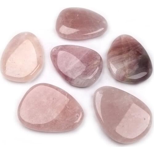 Fashion Natural Stone Rose Quartzs Pendant Drop-shaped Crystal Pendants For DIY Charm Necklace Jewelry Making Accessories 1Pcs