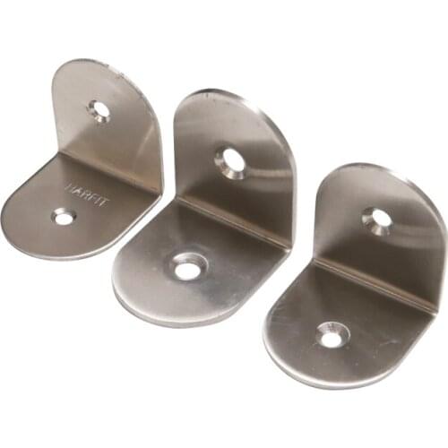 10pcs 90 degree Corner Brackets 3mm Thickness 30x30mm Stainless Steel Angle Bracket for Bed Cabinet Table Furniture