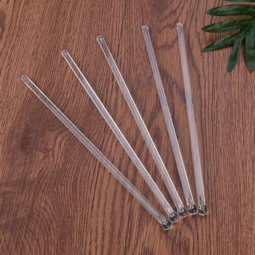 150pcs Bar Cocktail Sticks Wholesale Transparent Cocktail Drink Bar Muddler Round Head Stirring Mixing Stirrer Swizzle Stick A35