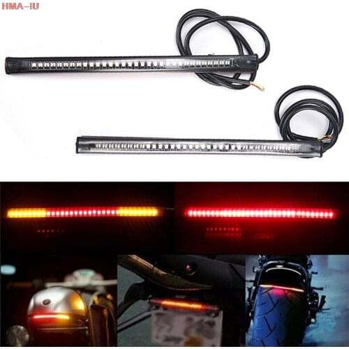 1x 48 SMD LED Motorcycle Decorative lights Strip light Motorbike Tail Brake Stop Turn Signal Strip Stop Light General Fashion