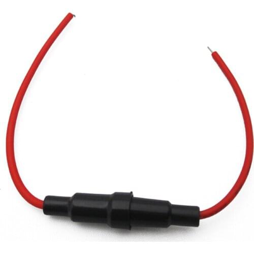 20pcs 5*20mm Glass fuse holder Screw Type 5X20mm with 22 AWG Wire Cable 250V Glass fuse tube fuse casing