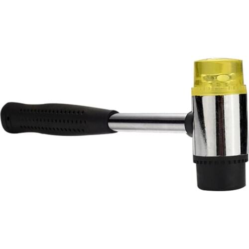 25MM Soft Mallet Double Face Soft Tap Rubber Mallet Hammer with Non Slip Plastic Grip DIY Leather Tool Manual Hammer
