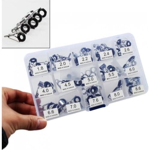 75pcs/lot Rock Fishing Rod Wire Ring Different Size Fishing Line Guide Fishing Tackle Guide Fishing Rods