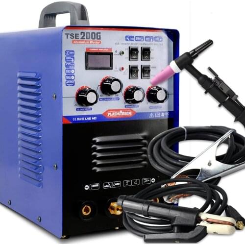 TSE200G ARC Welder Machine AC DC TIG/MMA/ARC Aluminum Welder Device Generation 220V & Free Accessories