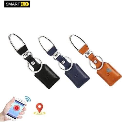 Intelligent Anti-lost Positioning Key Bag Genuine Leather Car Keychain Men Women Bluetooth Smart Anti-theft Device