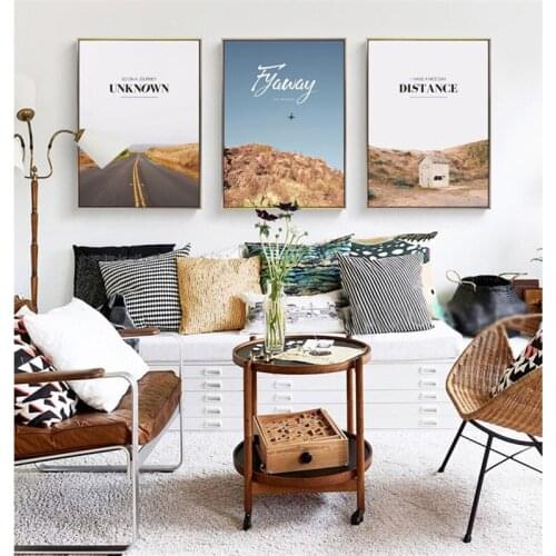 Road Outdoor Scenery Personality Home Living Room Decoration Paitning Wall Poster School Hotel Office Wall Picture Art