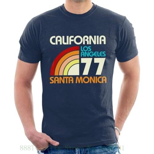 California Los Angeles Santa Monica 70S MenS T Shirt Tee Shirts Hipster O-Neck
