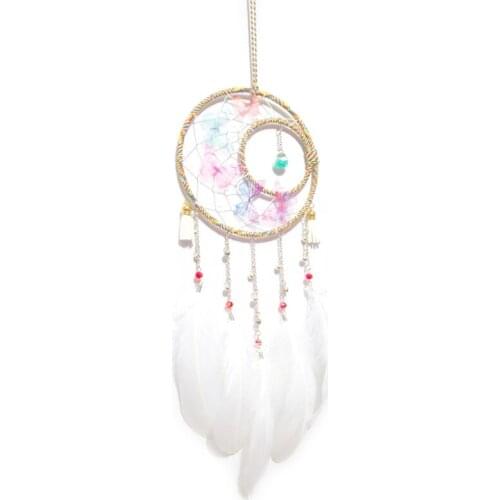 Handmade Dream Catcher Car Home Hanging Butterfly Bead Tassels Ornament Gift L69B