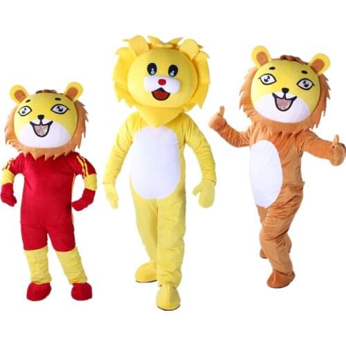 Lion King Mascot Costume Cartoon Animal Lion Mascot Costumes Custom Fancy Dress Anime Cosplay Kits for Halloween Party Events
