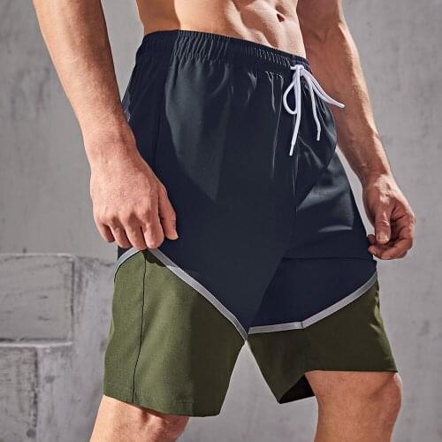 Men Sport Running Track Shorts Gym Fitness Jogging Workout Basketball Sportswear Joggers Loose Camouflage Training Short Pants