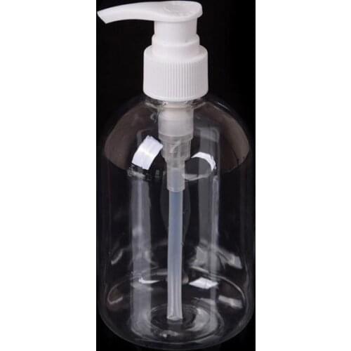 350ml Plastic Bathroom Hotel Hand Pump Liquid Soap Dispenser Clear Make Up Shampoo Lotion Containers Cleanser Bottles