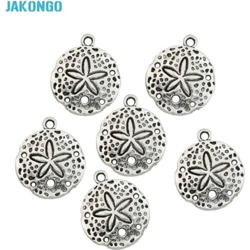 20pcs Antique Silver Plated Starfish Shell Charms Pendants for Jewelry Making Bracelet Accessories DIY Handmade Craft 15x12mm