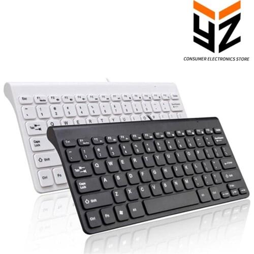 Wired Keyboard Usb Keyboard For Laptop Pc For Ipad Phone Android Ios Windows Ultra-Thin Quiet Small Size 78 Keys Mini Multimedia