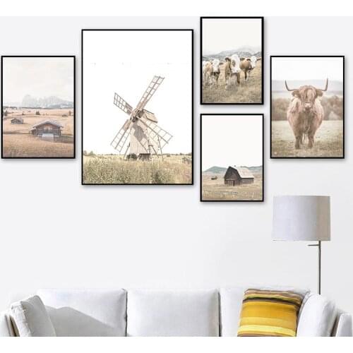 Nordic Small Fresh Pastoral Style Canvas Painting Wall Art Home Decoration Picture for LivingRoom Bedroom Background Wall Poster