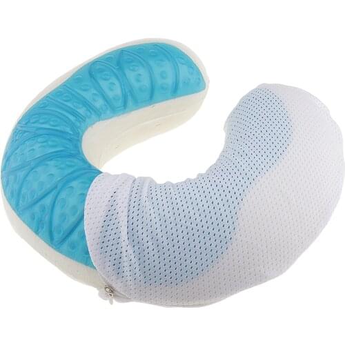 Comfort Travel Memory Foam Gel Cool Pillow Neck Shoulder Support Headrest TV Reading Car Flight Sleep Nursing Cushion
