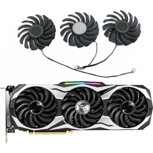 3PCS PLD09210B12HH PLD09210S12HH DC 12V 4PIN RTX2080 GPU FAN For MSI GeForce RTX 2070 2080 2080 Ti 11GB DUKE OC V1 Graphics