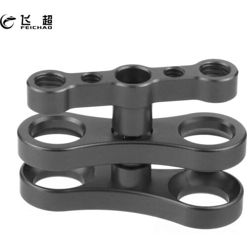 FEICHAO Diving Butterfly Clip Clamp 1" Ball Head Joint 1/4 3/8 Mount for GoPro MAX 9 8 7 Insta360 EKEN for Osmo Action Camera