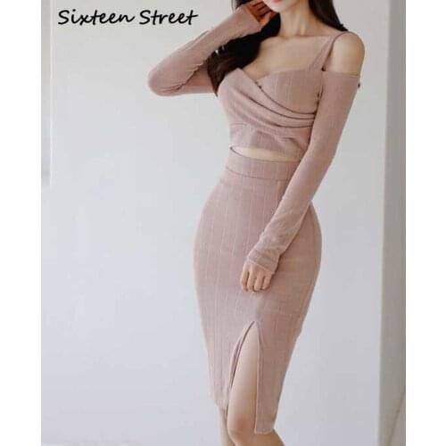 Bodycon Dress Women New Long Knitting Vestidos De Mujer Long Sleeve Vintage Fall Clothes for Women 2020 Fashion Sexy Y2k Ladies