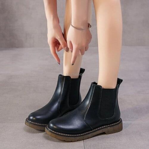 Winter Chelsea Women Martins Boots Fur Platform Ankle Black Boots High Top Waterproof Boot Shoes Winter Shoes Women